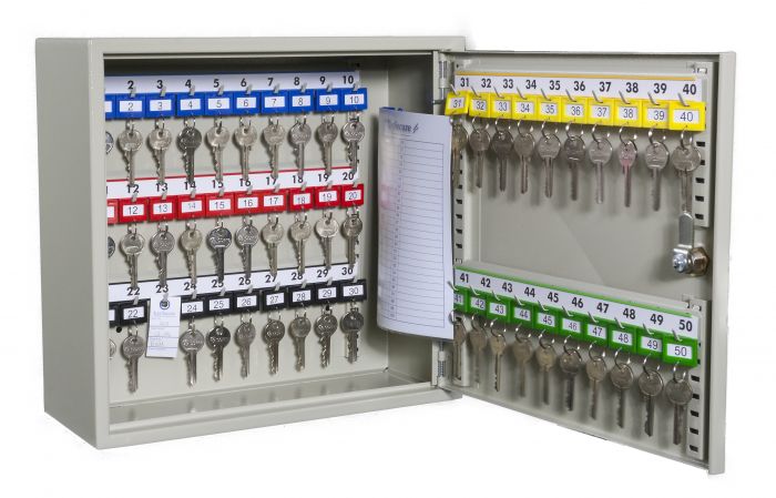 Deep Key Cabinet - 50 keys, size 350h x 380w x 140d mm