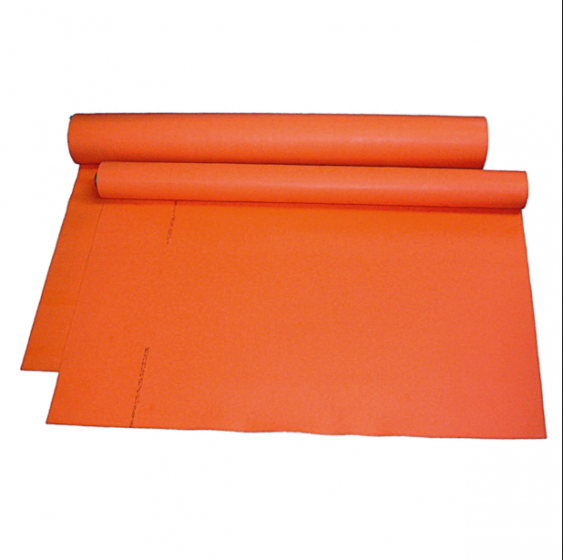 Orange shrouding to lay on body work