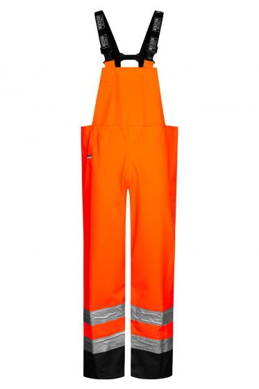 High Viz Arc Flash Orange and Navy Waterproof Salopettes 21.1cal/cm2