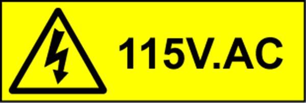 Electrical Safety Labels - 115V AC