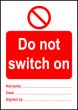  Size A6 Do not switch on 