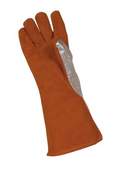 EDC 5-Finger HTR Leather Gloves with Aluminised back (Pr)