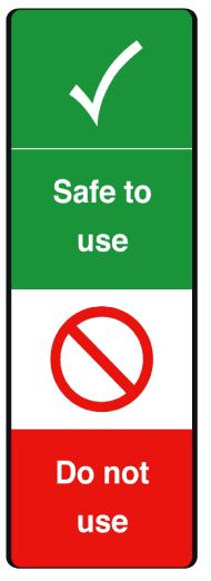 Safe to use safety tag