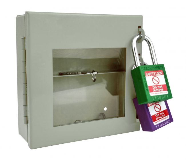 Compact low cost group lockout box - Grey