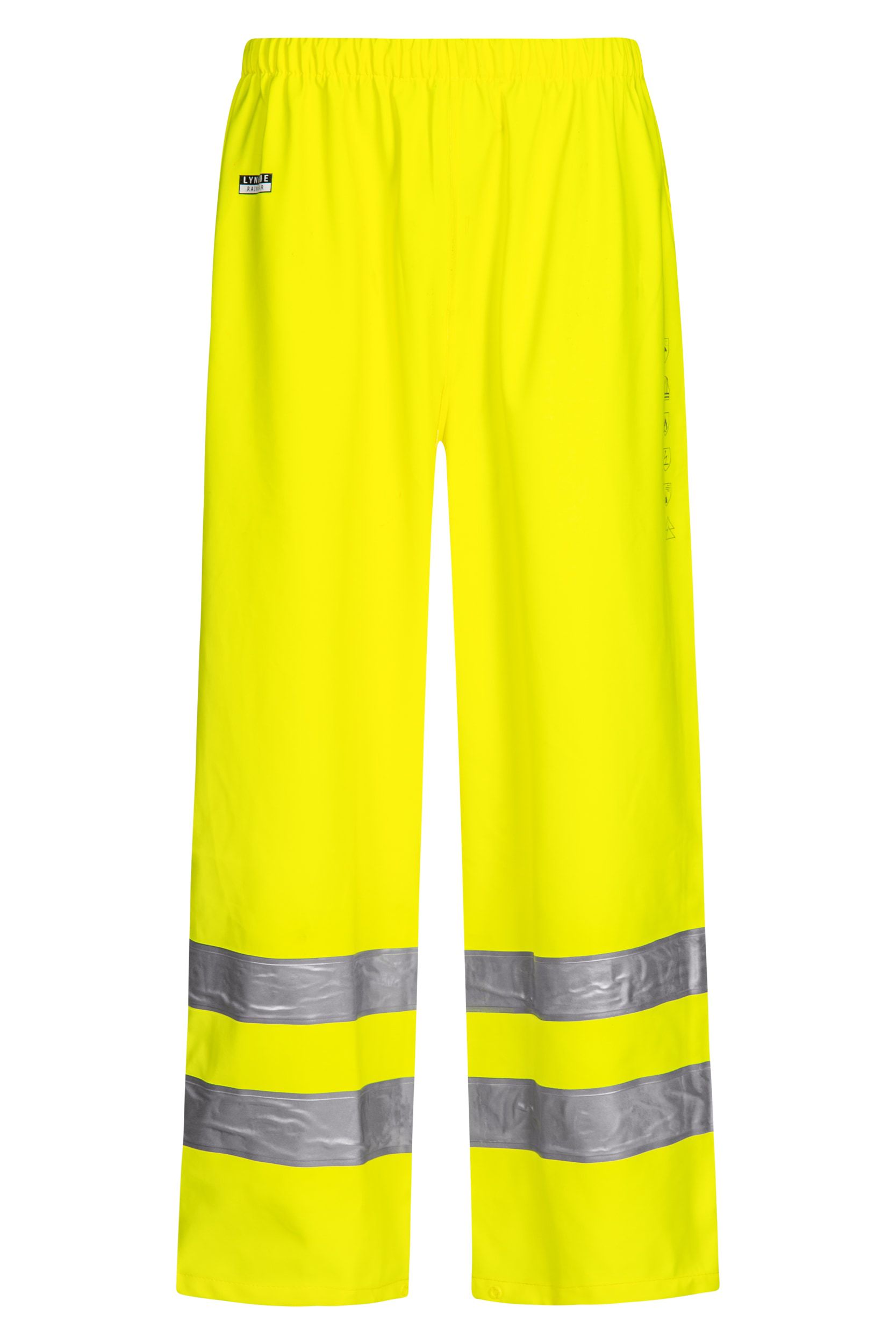 Yellow waterproof trousers top