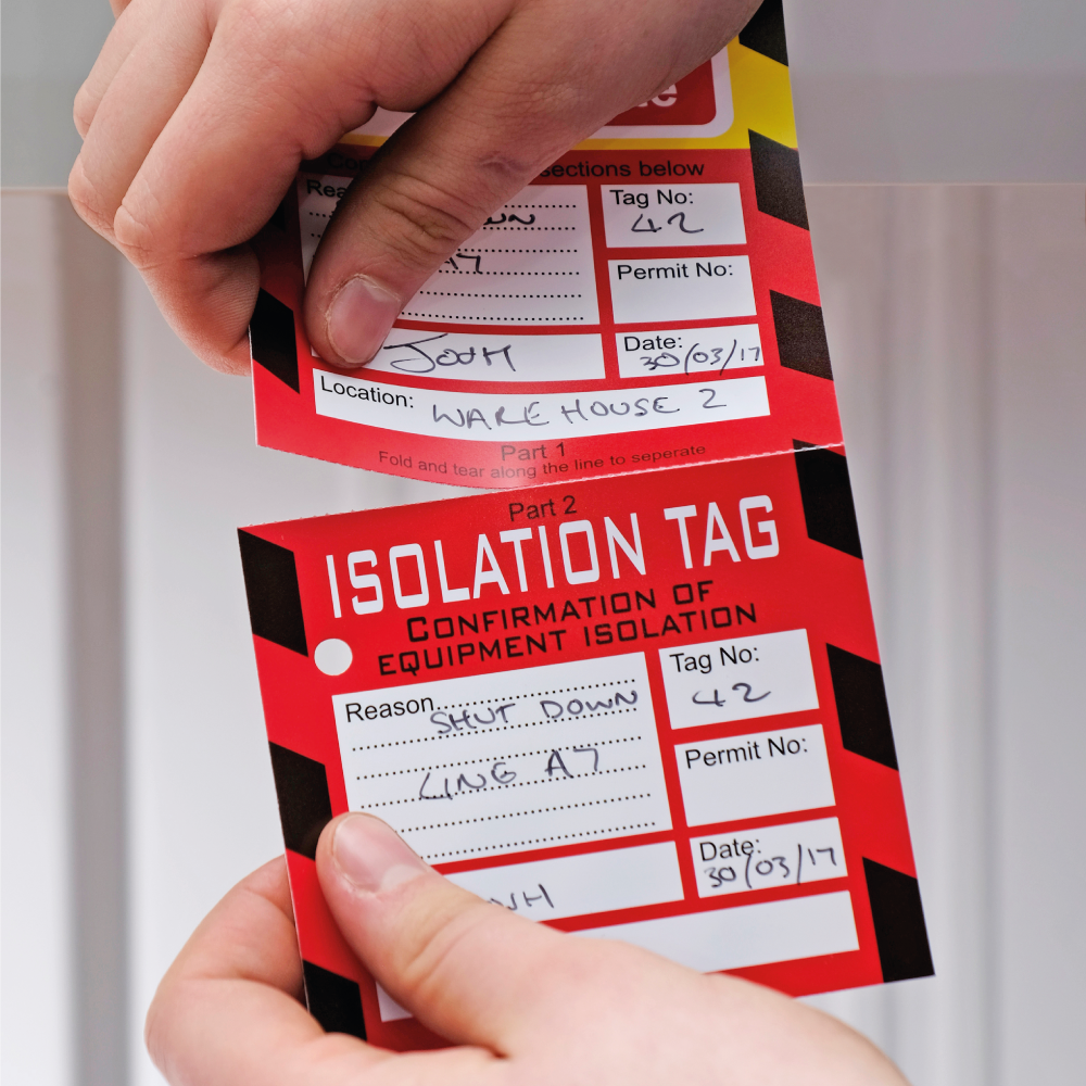 Reece Safety Products Two Part Isolation Tag Reece Safety