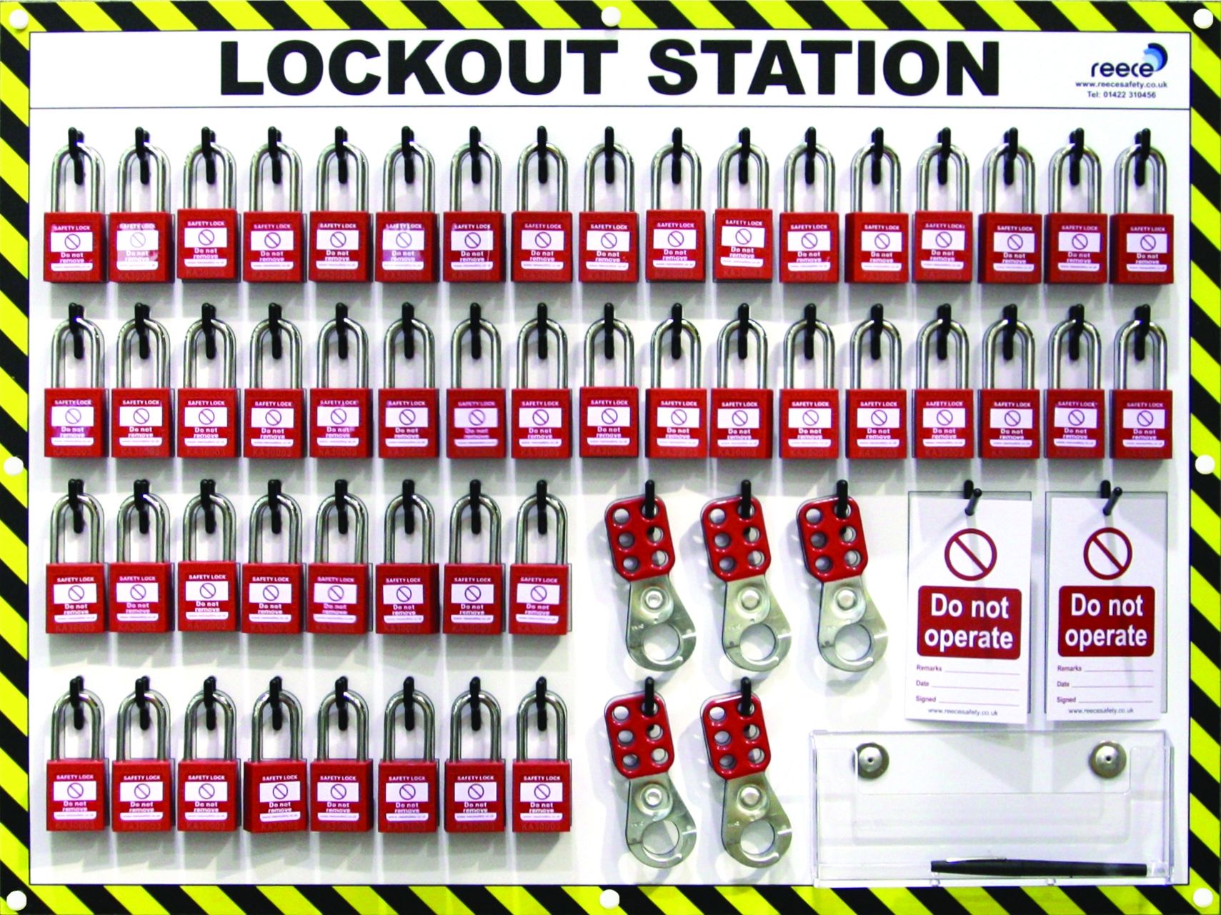 50 Lock Lockout Station With Contents Reece Safety Reece Safety