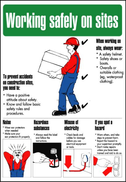 General Awareness Safety Posters #39 Working Safely on Site #39 Reece Safety