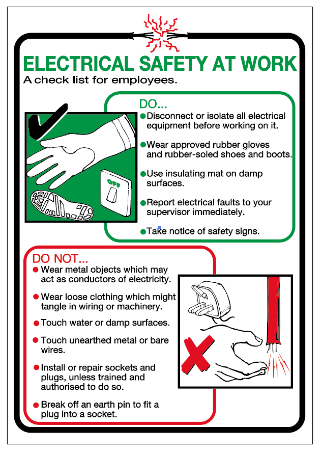 How To Draw Electrical Safety Poster Electrical Hazard Poster Hazards ...