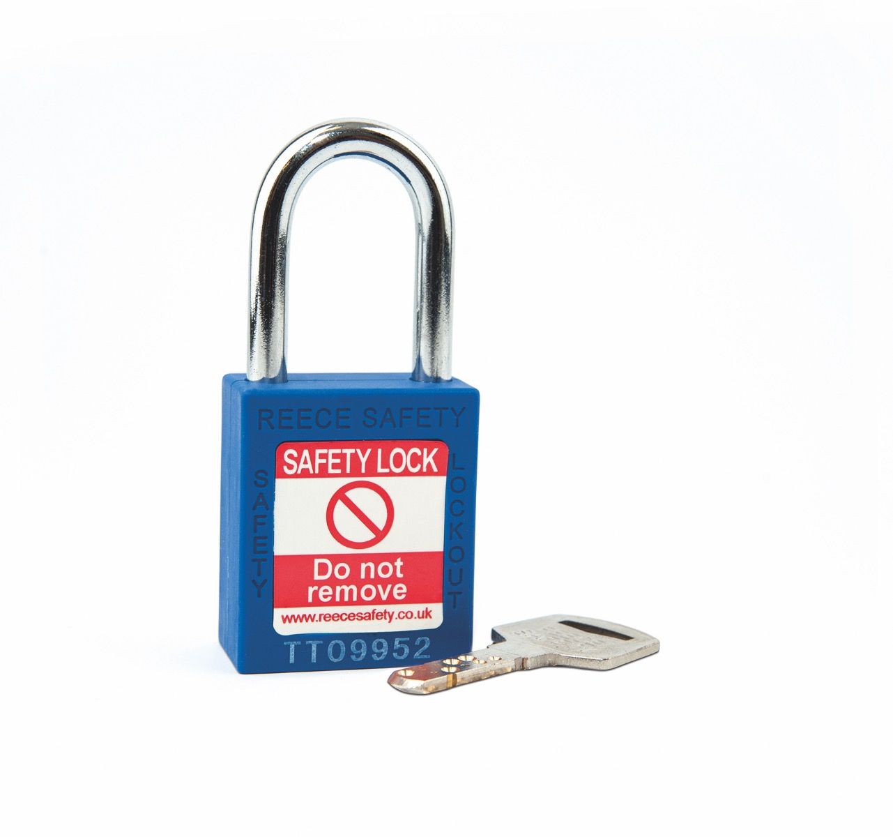 BLUE Steel Shackle safety padlock keyed differently Reece Safety