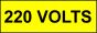  Voltage Labels (Pack 10) 40X120mm 220 Volts 