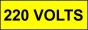  Voltage Labels (Pack 10) 20X60mm 220 Volts 