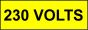  Voltage Labels (Pack 10) 40x120mm 230 Volts 