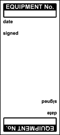 Write on Cable Marking Labels - Equipment No