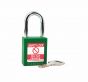  GREEN Steel Shackle safety padlock keyed differently