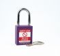  PURPLE Steel Shackle safety padlock keyed differently