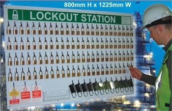 100 lock Departmental Lockout Station (with contents)