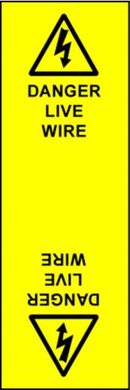 Electrical Cable Marking Labels - Live Wire