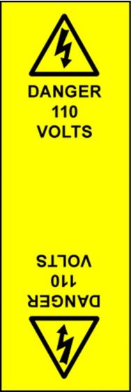 Electrical Cable Marking Labels - 110Volts