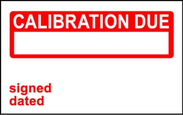  Elec Inspec Labels 25x40mmS/A vinyl Roll 250 Calibration Due 