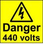 Electrical Safety Labels - 440 Volts