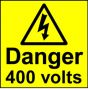 Electrical Safety Labels - 400 Volts