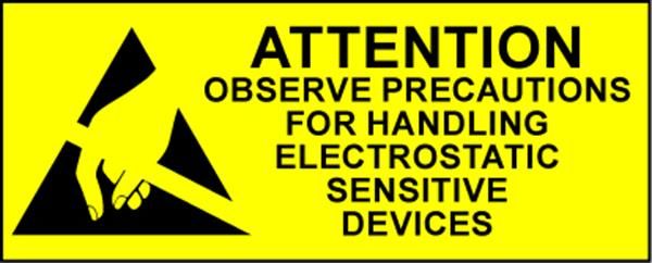 Electrostatic Labels - Attention  Small