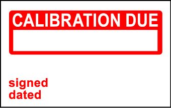  Elec Inspec Labels 40x75mmS/A vinyl Roll 250 Calibration Due 